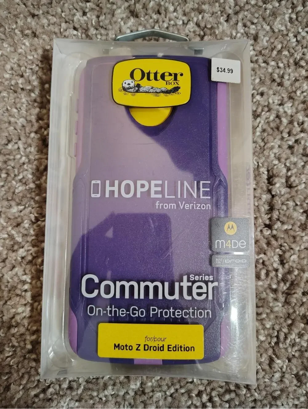 Otterbox Commuter Series Case for Moto Z Droid Edition M4DE Purple Lilac NEW